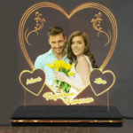Personalized LED Illusion Heart Lamp With Photo And Name