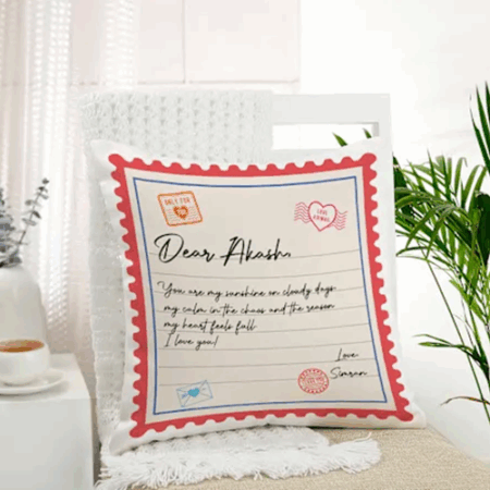 Personalized Letter Of Love Cushion