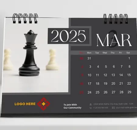 A5 Desktop Calendar (Landscape)