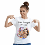 Round Neck 100% Cotton, Customize with Your Text, Image, Print Your Design