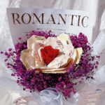 Customize money note preserved rose flowers bouquet