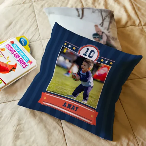 Personalized Photo Cushions Jersey Number