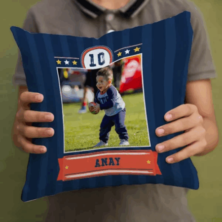 Personalized Photo Cushions Jersey Number